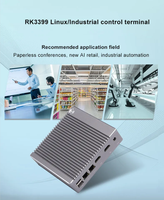 Mini PC Android RK3399 6 cœurs 64 bits double Ethernet 4+64 Go EMMC 2xEthernet 2xHD-MI 1080p 4K Windows Ubuntu Android Edge Gateway