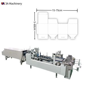3A-800A Automatic <b>Folder</b> Gluer with Water Soluble Cold Glue for Straight Line <b>Box</b> Wood Packaging - Product Image 1