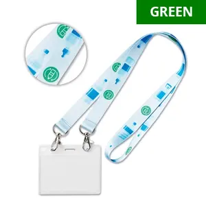 Lanyard sostenible DOUBLE_RPET, merchandising ecológico - Product Image 1