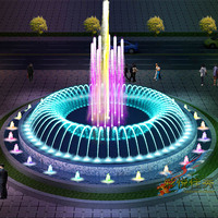 Diseño Gráfico Óptimo para Espectáculos de Animación Digital 2D y 3D en Jardines Exteriores, Diseño de Modelos, Fuente Comercial, Fuente Danzante