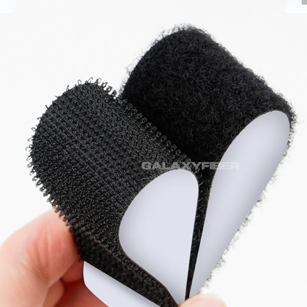 25M Self-Adhesive Hook and Loop Tape Nylon Reusable Fastener Tape for Window Screen Door Curtain Indoor Household Application