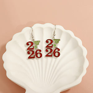 Modeoorhangers Nieuwste Mode <span class=keywords><strong>2026</strong></span> Digitale Fijne Hangende Oorbellen Modieuze Persoonlijkheid Stijl Nieuwjaarsfeest Cadeau Oorbellen - Product Image 3