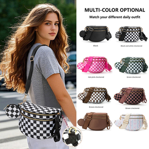 Sac à bandoulière à carreaux pour femmes, sac à main de mode en gros, sacs à bandoulière imperméables pour femmes, sacs à bandoulière en forme de coquille - Product Image 2