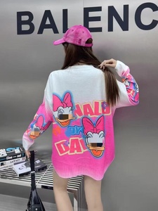 Áo len nữ dệt kim ngoại cỡ đính đá thiết kế hoạt hình mới nhất OC957 - Product Image 4