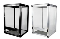 360 °   Terrarium multi-reptiles pliable panoramique, cage pour gecko à crête, ventilation supérieure, alimentation facile, montage simple