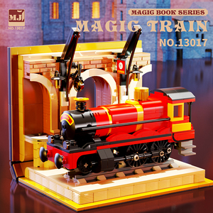 Meiji Building Block Book Magic <span class=keywords><strong>Train</strong></span> 13017A 13015A Modèle d'assemblage DIY Jouets éducatifs pour enfants Cadeau Ensembles de blocs de construction - Product Image 5