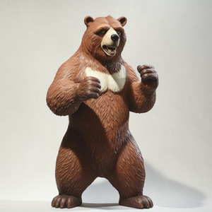 Figura de Animal de Resina, Oso Pardo Musculoso, Escultura Realista, Decoración para el Hogar, Adorno de Escritorio - Product Image 5