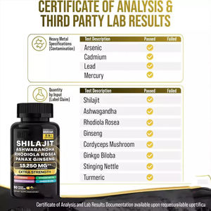 Oem Fabriek Prijs Shilajit Capsules 9000 <span class=keywords><strong>Ashwagandha</strong></span> 2000 Panax Ginseng Rhodiola Rosea Supplement Voor Volwassenen - Product Image 5