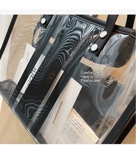 Nuova Borsa Tote Trasparente in PVC da Donna 2025, Grande Capacità, Alta Qualità, per Viaggi e Pendolarismo, con Cerniera - Product Image 6
