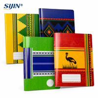 Cuaderno escolar rayado francés de Burkina Faso, 220x170mm, 96 páginas, encuadernación cosida, cubierta personalizada para estudiantes