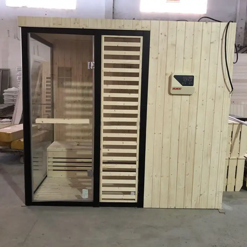 Neues Design Nassdampf Holzhaus Dampfer zeuger Sauna Ozon Sauna raum Mini Home Sauna raum und Trocken ofen für 2 Personen