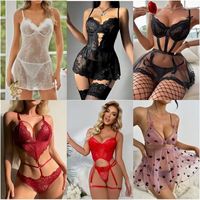 Hot Selling Comfortabele Dames Sexy 2-delige Bikini Zomer Ademende Luxe Holle Kanten Nachtkleding