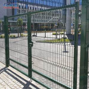 Tlwy Tùy Chỉnh 3D "V" Gấp Hàng Rào Bảng Điều Chỉnh An Toàn Hàn Dây Lưới Hàng Rào Cổng Nhiệm Vụ Nặng Nề Đôi/Sigle Cửa Sắt Hàng Rào Và Cổng Với Bài - Product Image 4