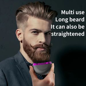 Negative Ion Cordless Ceramic <strong>Hair</strong> Straightening Comb Beard Comb Portable Wireless Rechargeable <strong>Mini</strong> <strong>Hair</strong> <strong>Straightener</strong> Brush - Product Image 5