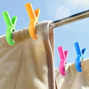 4 Pcs Beach Towel Clips Heavy Duty Clothes <b>Pins</b> for Beach Chair Pool Cruise Laundry Hanging Storage Holder - Product Image 2