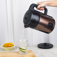 Nouvelle Innovation Bouilloire Électrique à Eau Chaude Marron 2L 1500W Bouilloires Électriques Ménagères Hôtelières