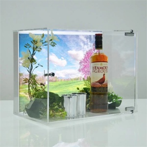 Highly Transparent Illuminated <b>Wall</b> Mounted Acrylic <b>Display</b> <b>Case</b> with Customizable Color & Size for Showroom - Product Image 2