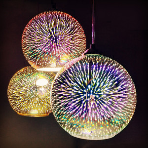 ZODOLAMP 3D Glass Chandelier LED Colorful Pendant <b>Light</b> Nordic Style For Living Room And <b>Dining</b> Room - Product Image 2