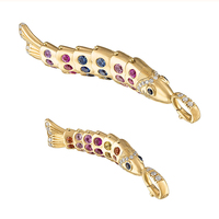 Nouveaux produits Gemnel 2026 : Breloques DIY en forme de poisson, de haute qualité, anti-ternissement, pour la fabrication de bijoux, mobilisables