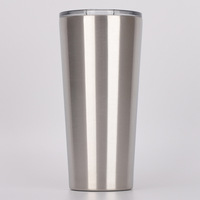 Vente en gros de tasses de voyage en acier inoxydable vierges de 24 oz, forme conique