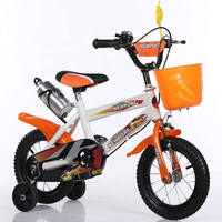 Vélo enfant SY pas cher à une vitesse, cadre en acier 12 pouces, roues d'apprentissage, panier en plastique