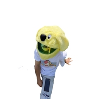 Vente chaude en peluche dessin animé moto casque couverture plein visage protection Cool équitation accessoires Style drôle