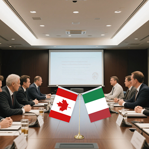 Drapeau de table en forme de Y avec base en métal pour décorations de mini-drapeaux personnalisables (drapeaux <span class=keywords><strong>du</strong></span> Canada et d'<span class=keywords><strong>Italie</strong></span>) - Product Image 5