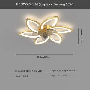 Alta velocidad del viento Diseño moderno Estilo simple Cobre puro Motor BLDC 3 aspas ABS Ventilador de techo con control remoto - Product Image 6