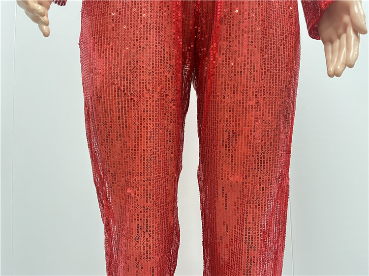 M941-women fashion long sleeve sparkly sequin jumpsuit for ladies one piece jumpsuit