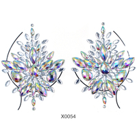 Ravegirl INS Tiktok Bijoux de poitrine Gem de corps Tatouage corporel temporaire pour la décoration de fête