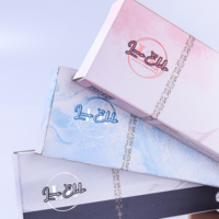 Boîtes de soins de la peau et de cosmétiques de luxe écologiques, biodégradables et recyclables, impression aquarelle dégradée, emballage cadeau