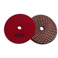 Disco de Pulido Húmedo de Diamante JDK de 4 Pulgadas de Alta Calidad, 7 Pasos, Resina Adhesiva Personalizable OEM 50-4000 #   Grano para Granito y Cuarzo en Ángulo