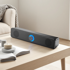 Altavoz <span class=keywords><strong>Bluetooth</strong></span> de Escritorio Inalámbrico y con Cable para el Hogar, Computadora, Audio, Perilla Independiente, Filtro de Ruido, Sonido Estéreo Envolvente, Diseño Moderno - Product Image 6