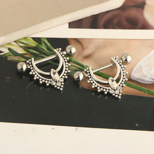 14G حلقات للحلمات من الفولاذ المقاوم للصدأ Nipplerings ثقب النساء تشيكوسلوفاكيا الحلمة خارقة اللسان خواتم ثقب المجوهرات للنساء - Product Image 4