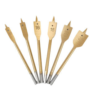 Jeu de 6 forets plats plaqués titane du fabricant, avec queue hexagonale, pour le perçage de trous dans le bois et le travail du bois - Product Image 4