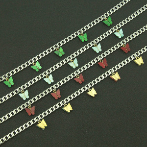 Collar con Colgante de Mariposa Colorido Estilo Hiphop Urbano 2026, Cadena Punk Simple y Exquisita, Collares Unisex, Joyería de Moda al por Mayor - Product Image 2