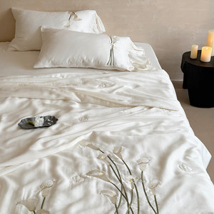 Conjunto de Cama de Verão com Colcha Bordada e Respirável - Product Image 5