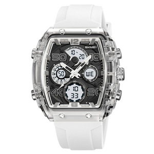 Montre-bracelet sport et décontractée multifonctionnelle de qualité supérieure, en forme de tonneau de vin, avec double affichage et résistance à l'eau de 50 mètres - Product Image 1