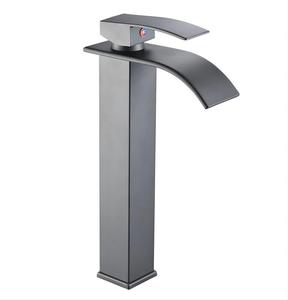 <span class=keywords><strong>Robinet</strong></span> de lavabo cascade moderne en acier inoxydable noir à poignée unique, <span class=keywords><strong>robinet</strong></span> de salle de bain à débit élevé - Product Image 6