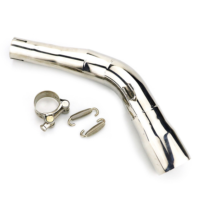 High quality motorcycle stainless steel exhaust pipe middle link pipe for Vespa GTS 200 300 scooter part