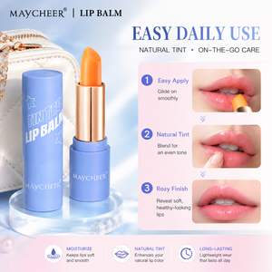 <span class=keywords><strong>Baume</strong></span> <span class=keywords><strong>à</strong></span> lèvres teinté changeant de couleur en stock, hydratant longue durée, prix de gros, approvisionnement en vrac, marque privée, soin des lèvres - Product Image 2