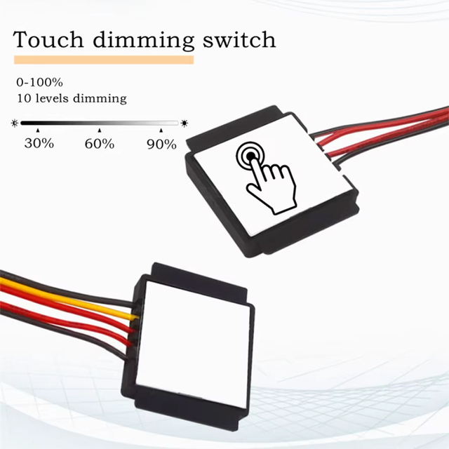 High Sensitivity DC5-12V 4A 50W One Color/ Three Color Dimmer Inductive Switch Touch Sensor for Bathroom Mirror LED Strips