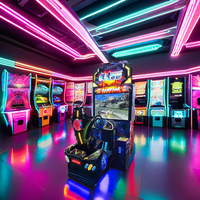 Machine de jeu d'arcade à monnayeur avec simulateur de course automobile pour centres de divertissement intérieurs