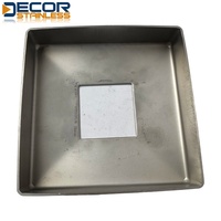 Plaque de base carrée à finition satinée pour rail, en acier inoxydable SUS 304/316, cache-pied de poteau de garde-corps à câble
