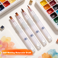 Yihuale – Lot de 4 pinceaux aquarelle auto-hydratants à réservoir d'eau pour peinture colorée