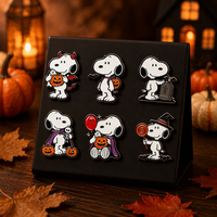 Pendentifs breloques personnalisés en métal émaillé argenté pour Halloween, en alliage de zinc, motifs fantôme, citrouille, chauve-souris, sorcière, château, tendance, pour les fêtes
