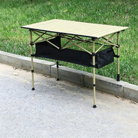 Table de barbecue pliable en acier au carbone pour l'extérieur, pratique, avec panneau en mélamine imperméable, portable, réglable en hauteur, personnalisable