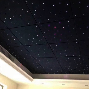 Panneau acoustique mural suspendu en PMMA avec impression numérique étoile LED, <span class=keywords><strong>fibre</strong></span> de polyester PET, indice de protection IP33, télécommande - Product Image 4