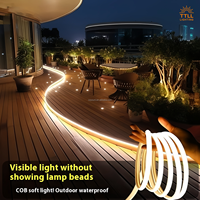 Bande lumineuse LED COB flexible 320LEDs/m 10W/m 3000K/4000K 10mm IP68 étanche pour extérieur 24V 5M dimmable