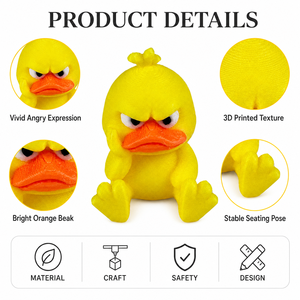 Figura de Pato Enojado de Plástico Impresa en 3D Personalizada, Impresión FDM Multicolor, Juguete de Escritorio para Niños de 5 a 7 Años, OEM ODM - Product Image 3